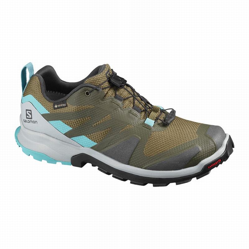 Chaussures De Trail Running Salomon Femme Vert Olive - Salomon XA ROGG GTX W - France (0847-PJMDB)